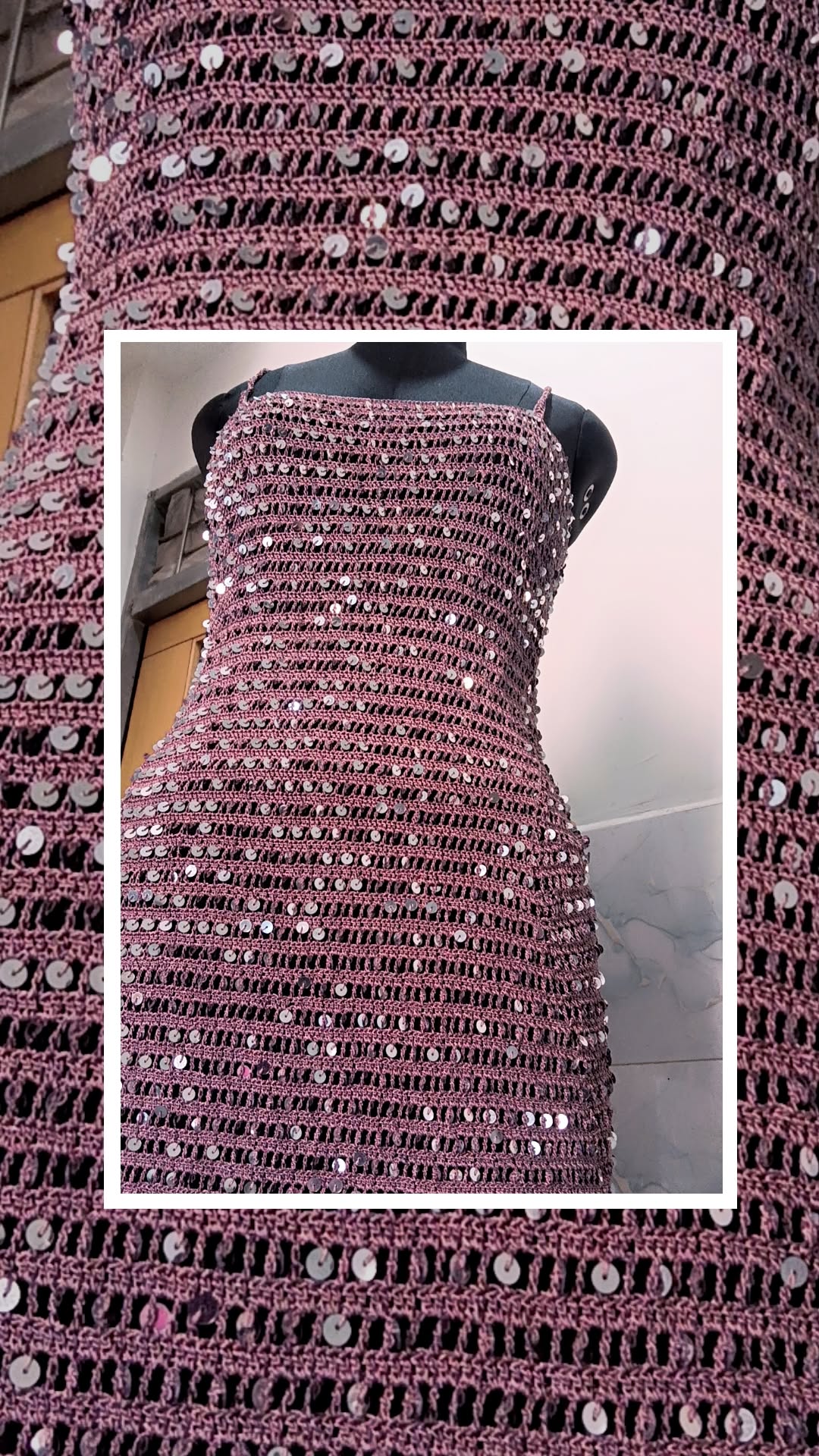 KAI LILAC SILVER SEQUIN MAXI DRESS - Image 4